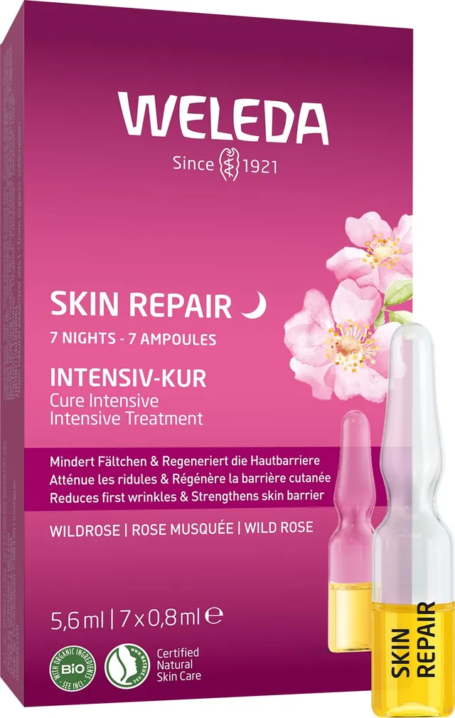 weleda-bio-skin-repair-intensiv-kur-wildrose-7-tage-gesichtspflege-ampullenkur-v image 1