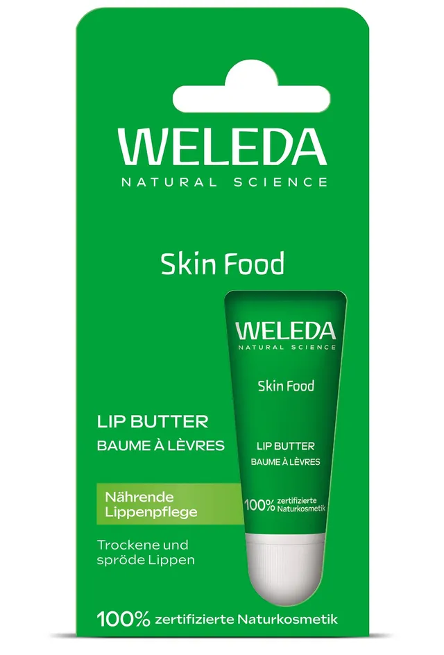 weleda-bio-skin-food-lip-butter-8-ml-n-hrender-lippenbalsam-f-r-sehr-trockene-sp image 1