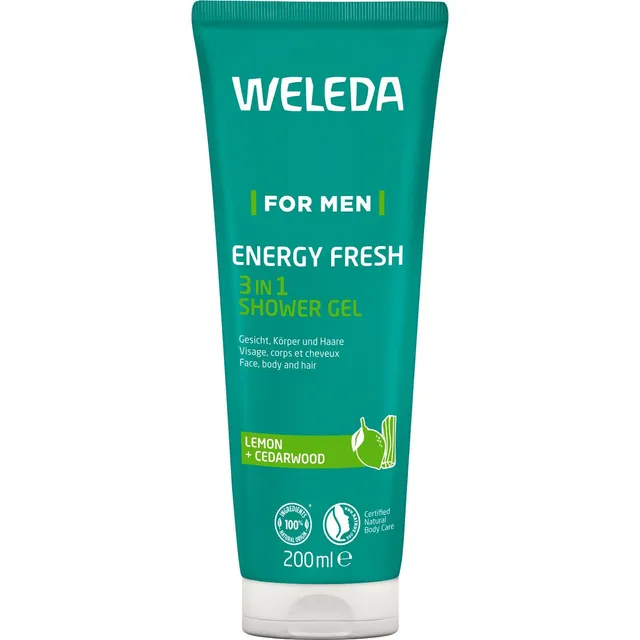 weleda-bio-for-men-3in1-duschgel-shampoo-energy-fresh-200-ml-vegane-m-nner-pfleg image 1