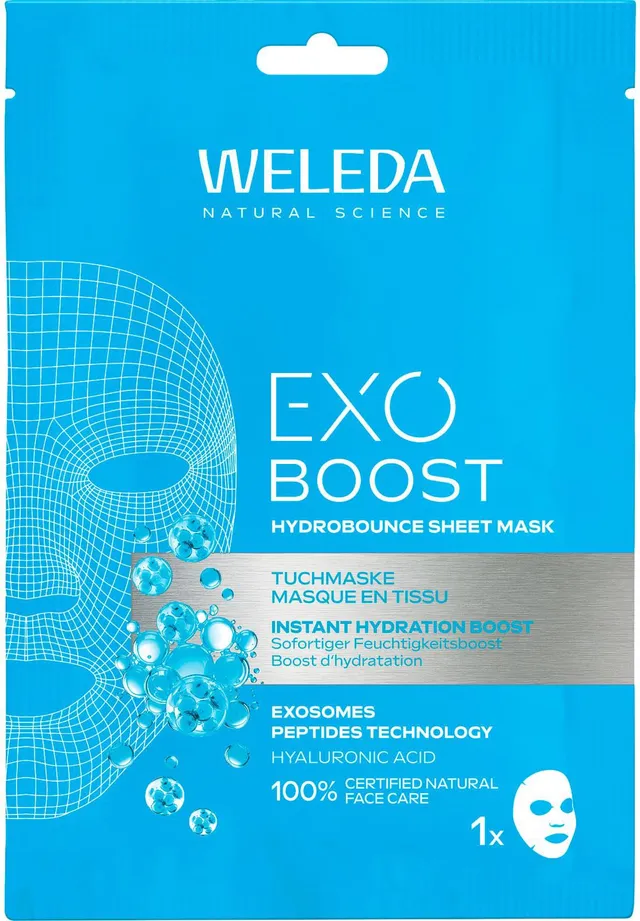 weleda-bio-exo-boost-hydrobounce-tuchmaske-20ml-vegane-feuchtigkeits-gesichtsmas image 1