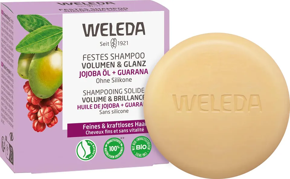 weleda-bio-festes-shampoo-volumen-glanz-50-g-silikonfreie-haarseife-mit-jojoba-l image 1