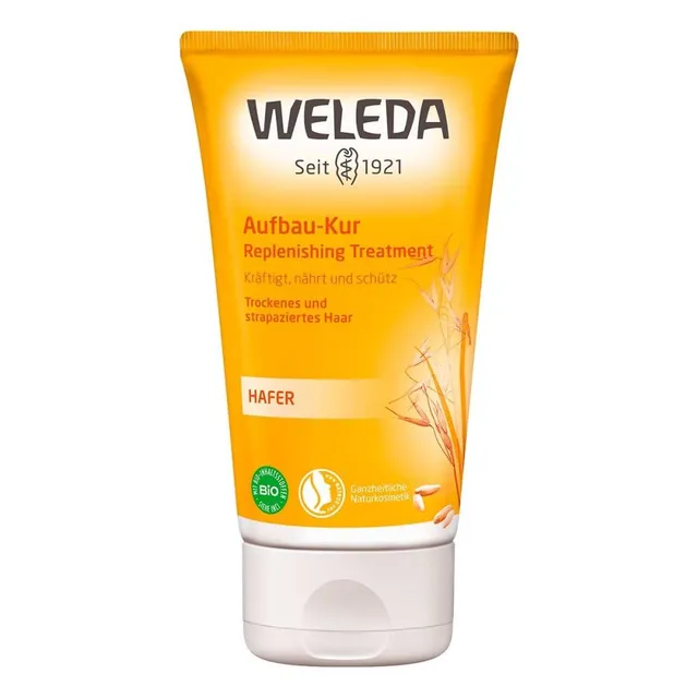 weleda-bio-hafer-aufbau-kur-150-ml-intensive-haarmaske-kur-sp-lung-f-r-strapazie image 1