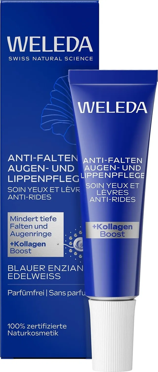 weleda-blauer-enzian-edelwei-festigende-augenpflege-lippenpflege-anti-falten-nat image 1