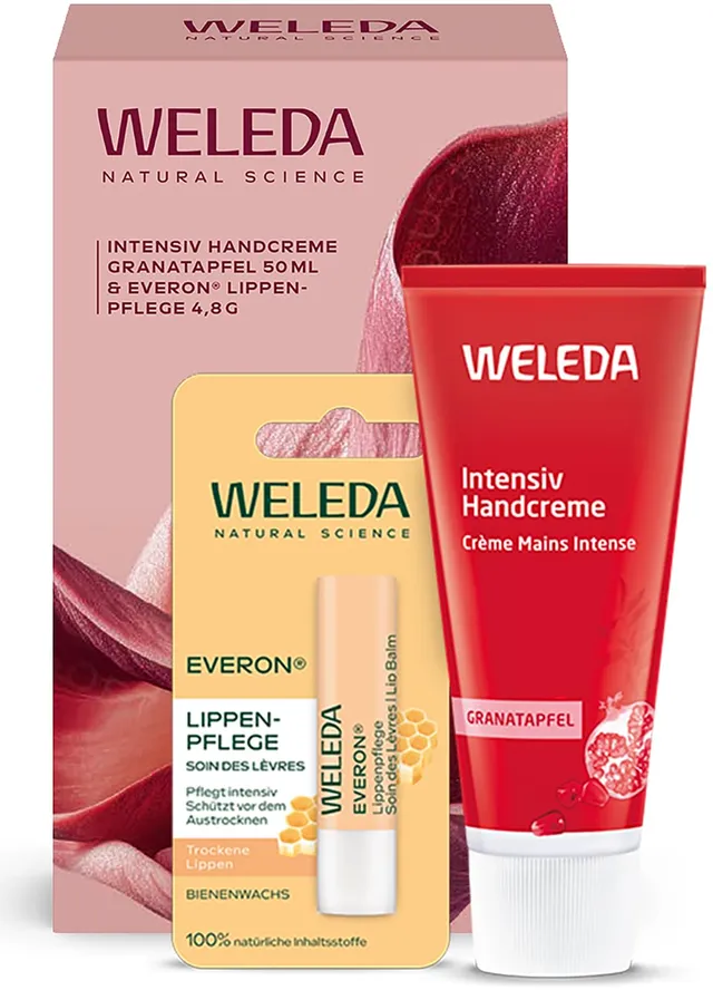 weleda-bio-soft-touch-geschenkset-granatapfel-handcreme-everon-lippenbalsam-f-r- image 1