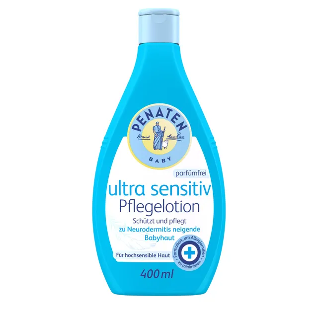 penaten-ultra-sensitiv-baby-pflegelotion-parf-mfrei-400-ml-bodylotion-f-r-neurod image 1
