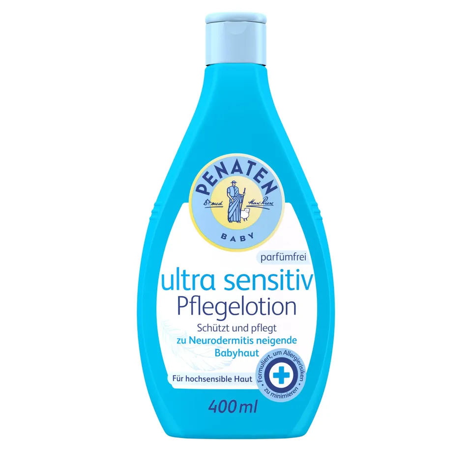 penaten-ultra-sensitiv-baby-pflegelotion-parf-mfrei-400-ml-bodylotion-f-r-neurod image 1