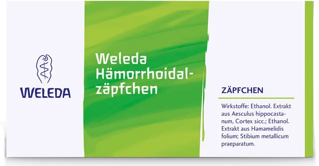weleda-h-morrhoidalz-pfchen-mit-zaubernuss-10-st-pflanzliche-z-pfchen-mit-hamame image 1