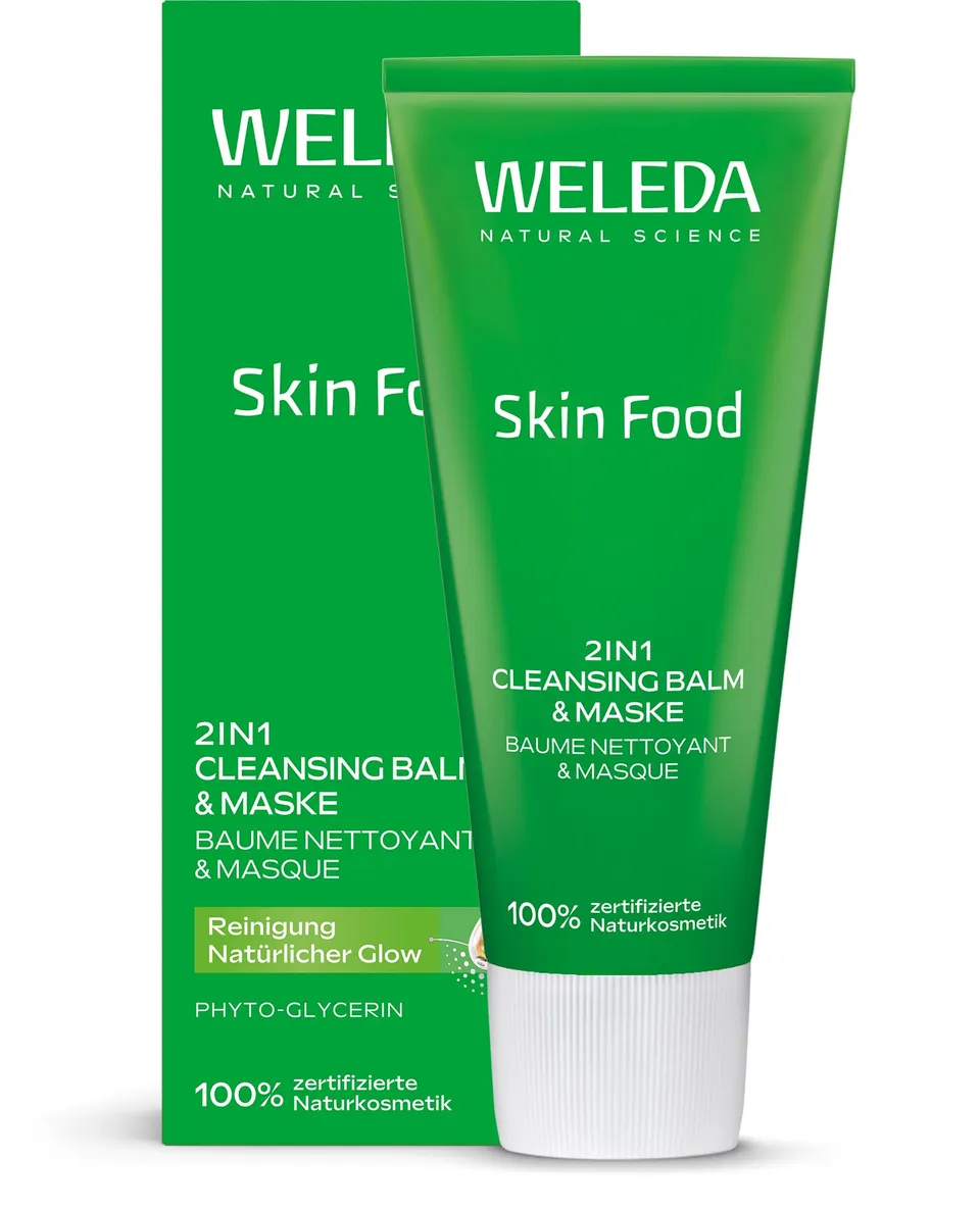 weleda-bio-skin-food-2in1-cleansing-balm-maske-75-ml-veganer-reinigungsbalsam-ge image 1