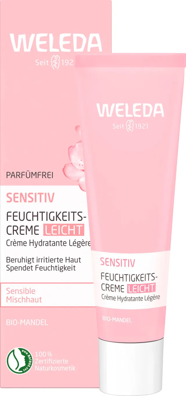 weleda-bio-mandel-sensitiv-feuchtigkeitscreme-leicht-30-ml-unparf-mierte-naturko image 1