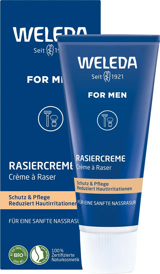 weleda-for-men-rasiercreme-naturkosmetik-nassrasur-creme-mit-ziegenmilch-stiefm- image 1