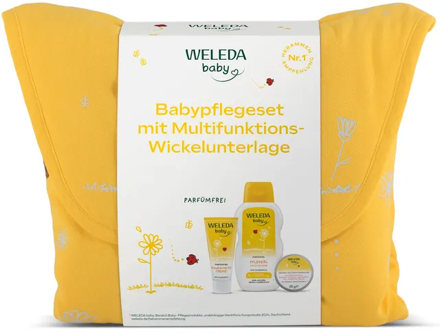 weleda-bio-baby-geschenk-set-babypflege-naturkosmetik-set-mit-wickeltasche-calen image 1