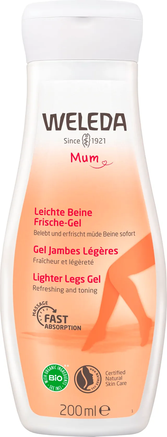 weleda-bio-mama-leichte-beine-frische-gel-200-ml-lfreie-beinlotion-f-r-schwere-b image 1