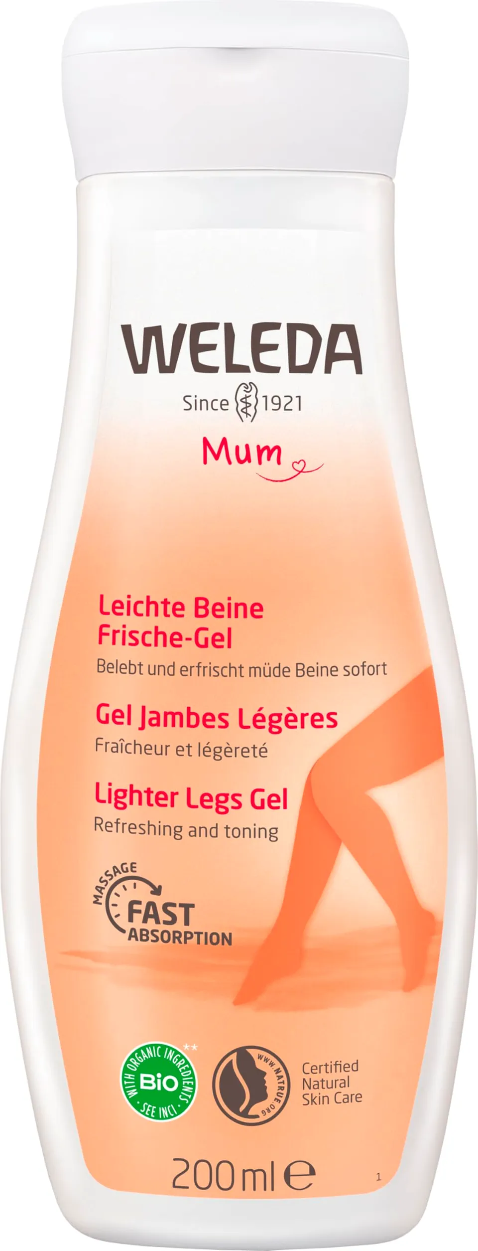 weleda-bio-mama-leichte-beine-frische-gel-200-ml-lfreie-beinlotion-f-r-schwere-b image 1