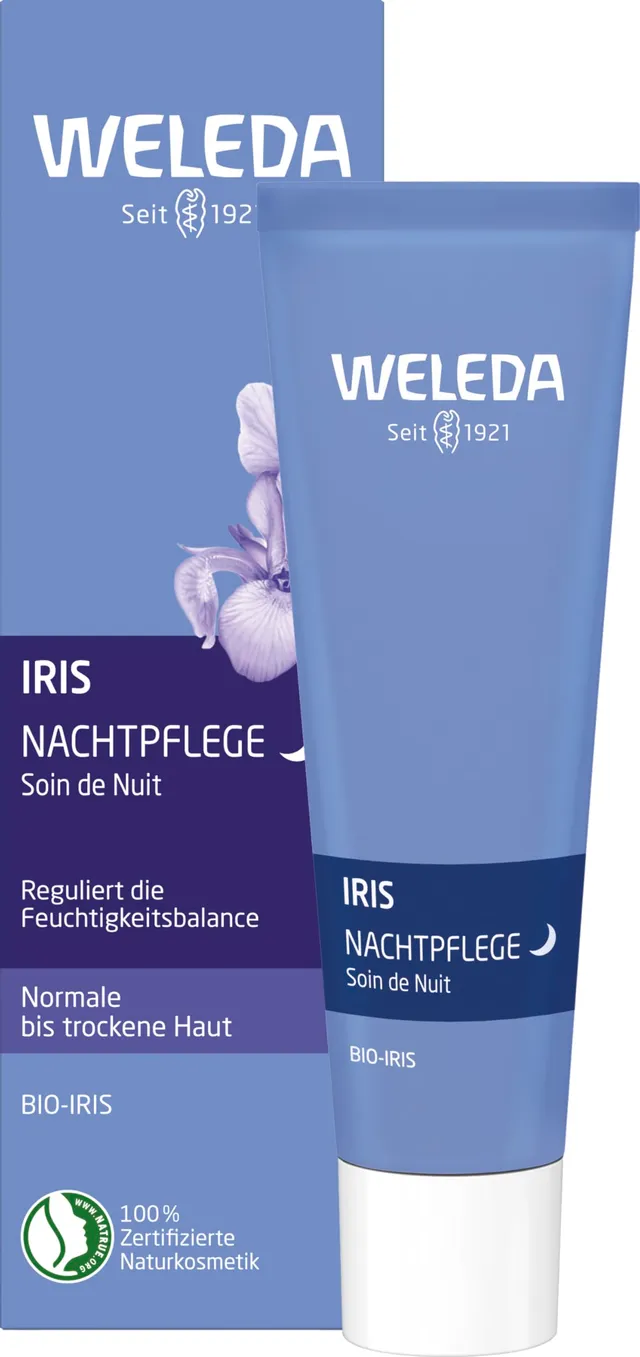 weleda-iris-ausgleichende-nachtpflege-reichhaltige-anti-falten-nachtcreme-zur-re image 1