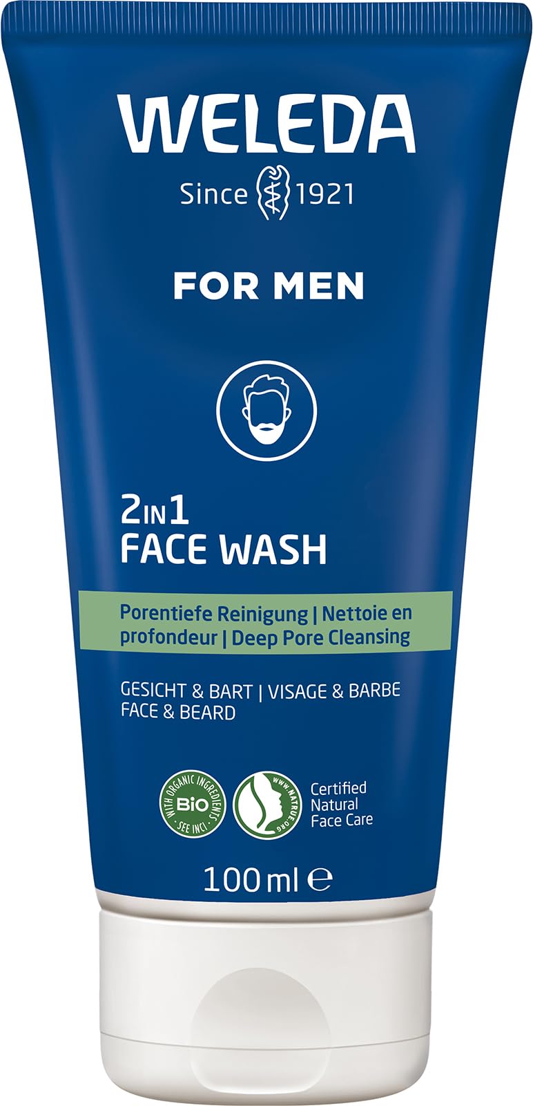 weleda-bio-for-men-2in1-face-wash-100-ml-vegane-gesichtsreinigung-bartpflege-was image 1