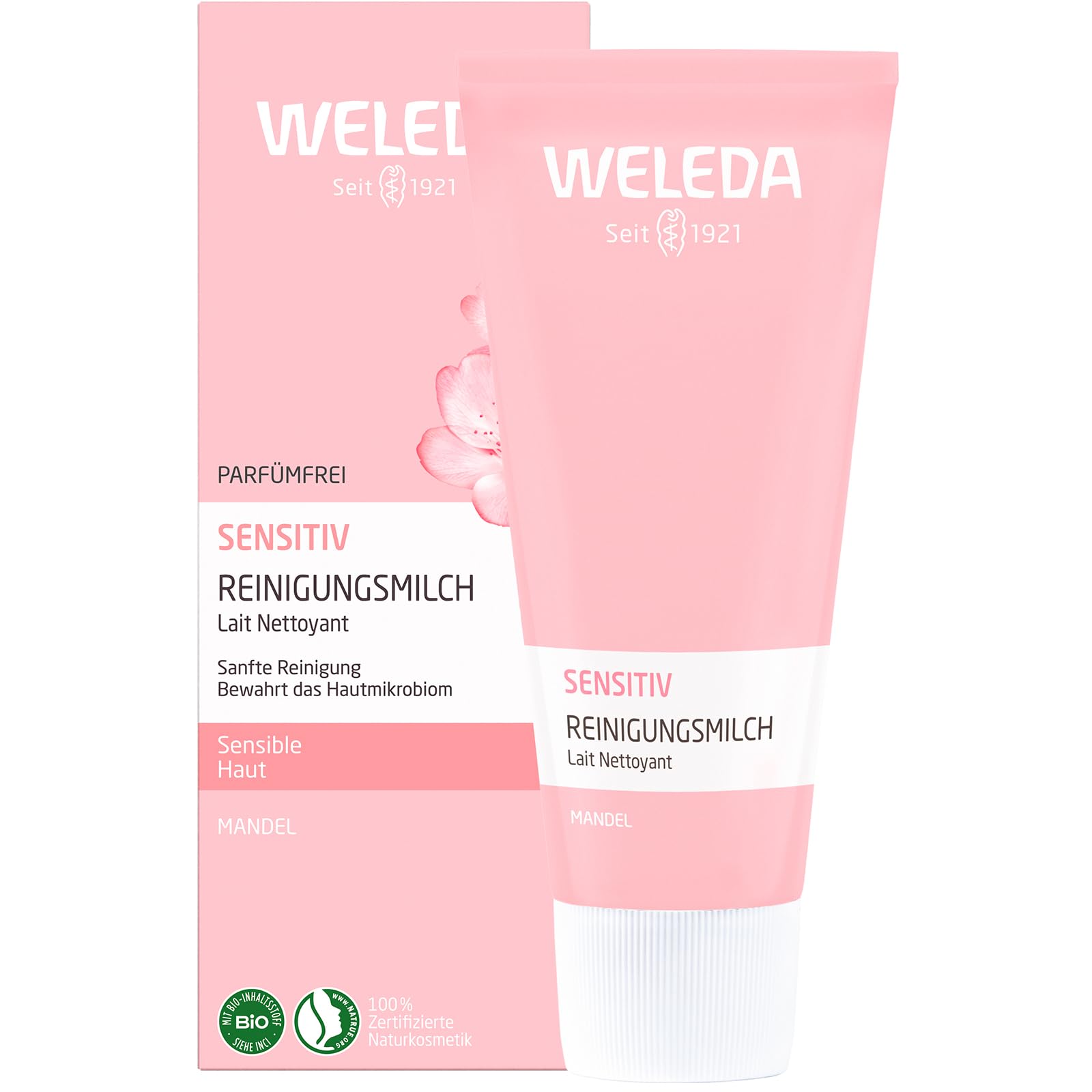weleda-bio-mandel-sensitiv-reinigungsmilch-unparf-mierte-porentiefe-reinigungsmi image 1