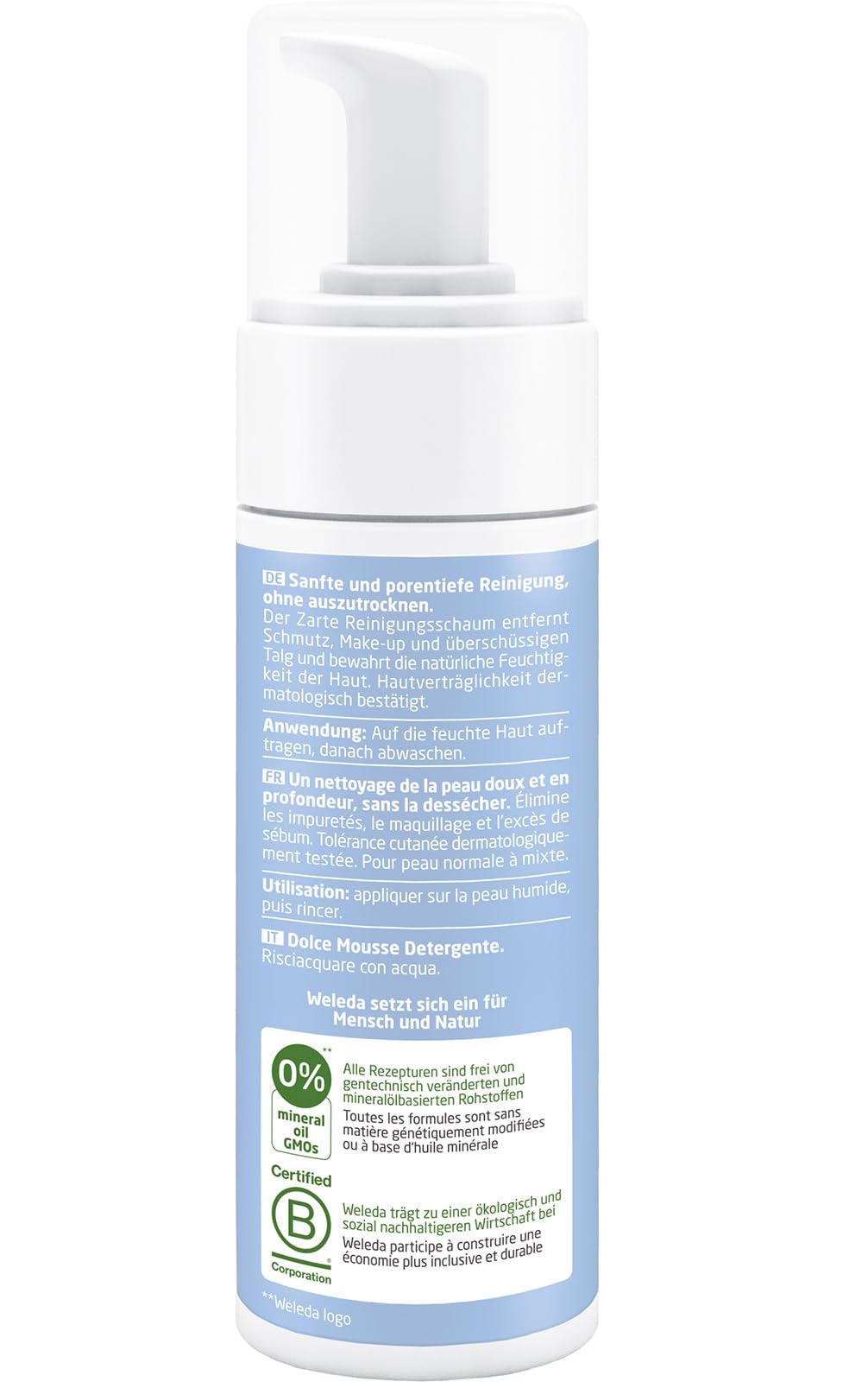 weleda-bio-zarter-reinigungsschaum-porentiefe-gesichtsreinigung-150-ml-mit-bio-h image 2