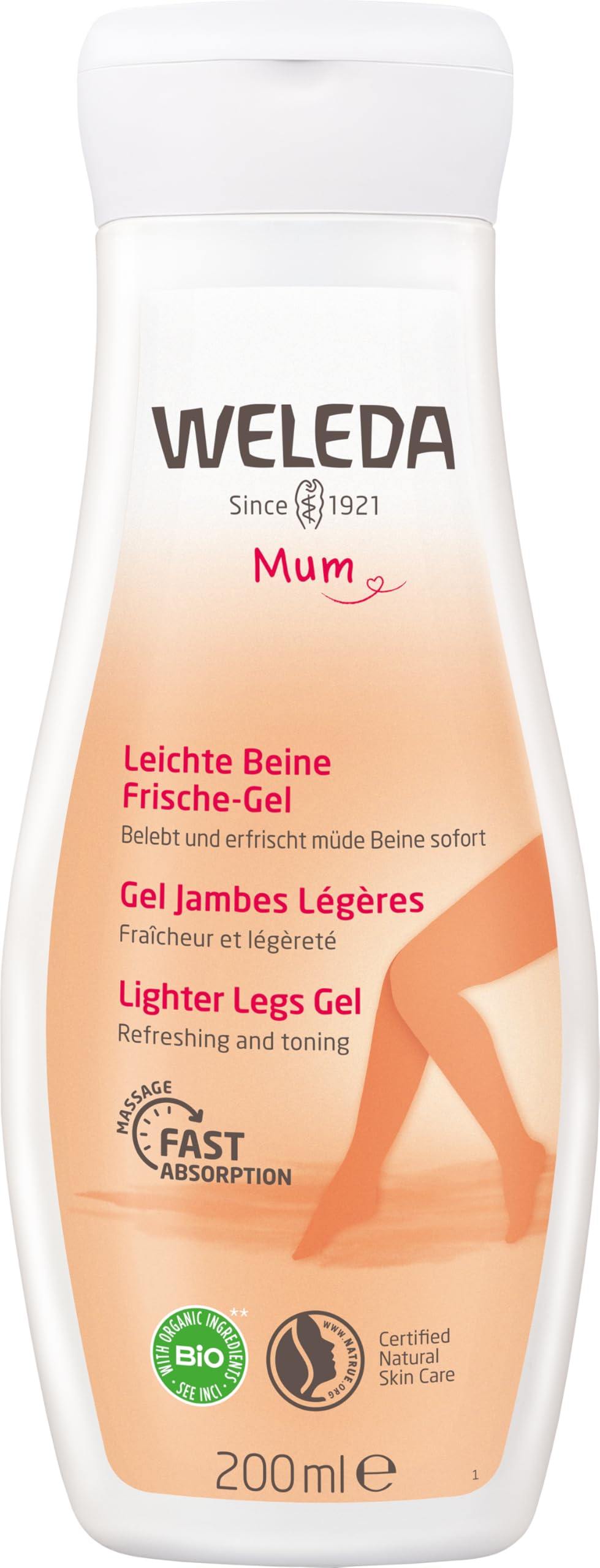 weleda-bio-mama-leichte-beine-frische-gel-200-ml-lfreie-beinlotion-f-r-schwere-b image 1