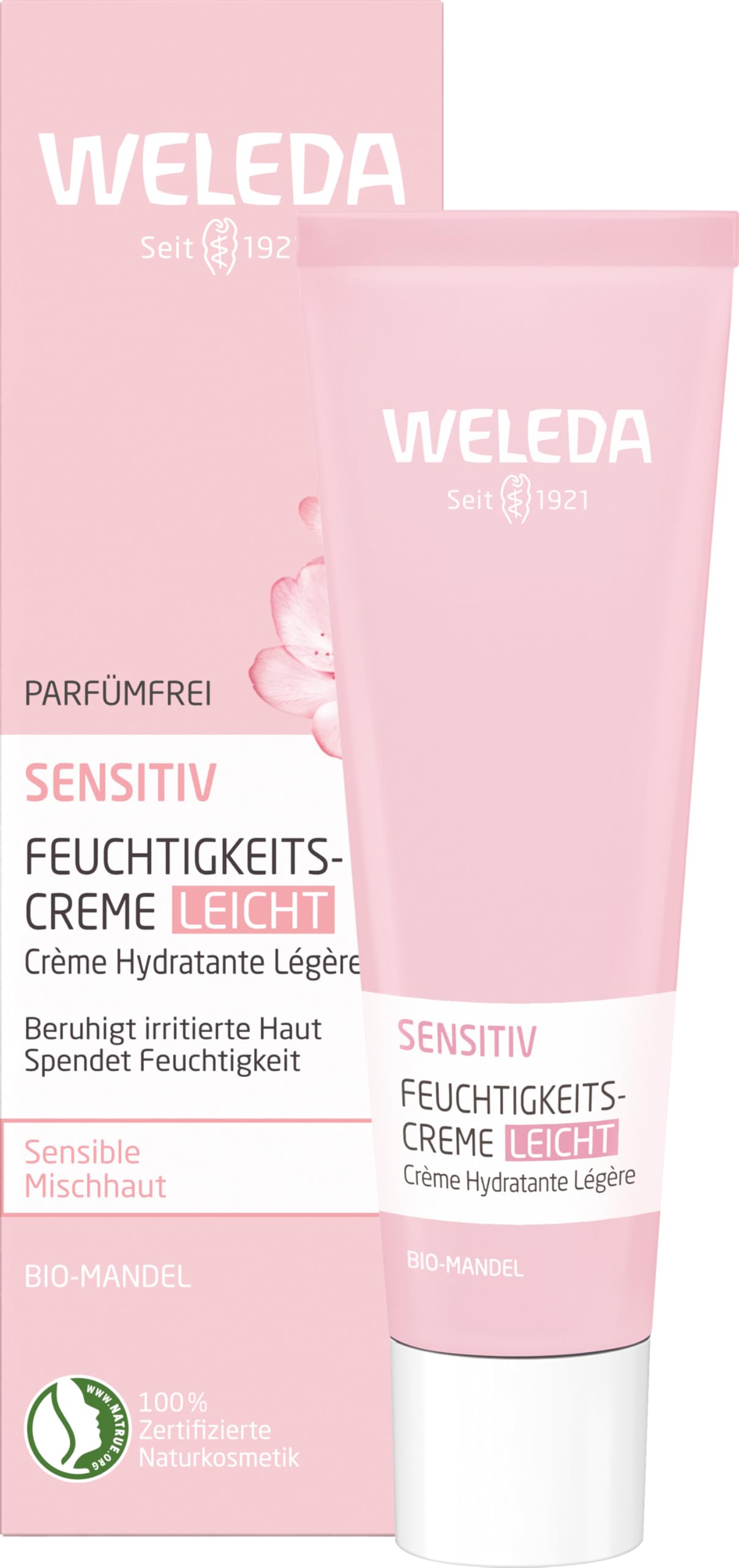 weleda-bio-mandel-sensitiv-feuchtigkeitscreme-leicht-30-ml-unparf-mierte-naturko image 1
