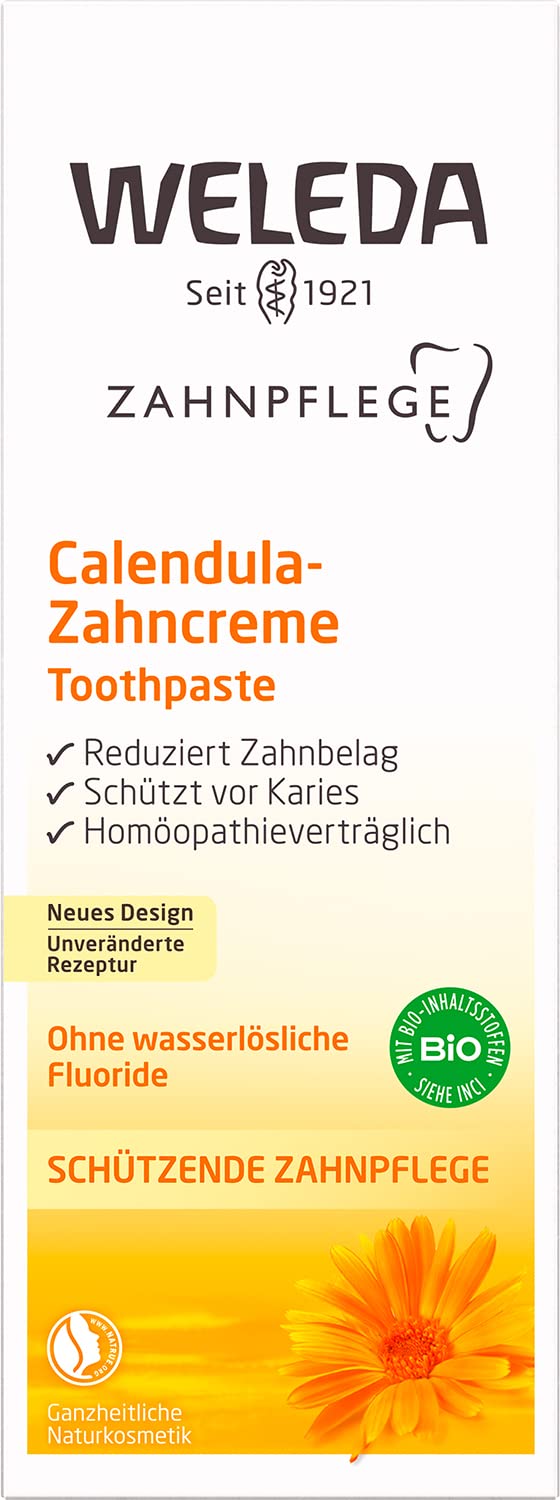 weleda-calendula-zahncreme-75-ml-fluoridfreie-vegane-naturkosmetik-zahnpasta-mit image 2