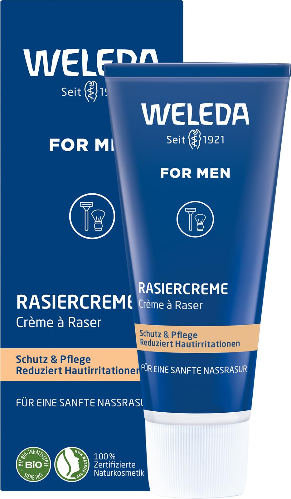 weleda-for-men-rasiercreme-naturkosmetik-nassrasur-creme-mit-ziegenmilch-stiefm- image 1