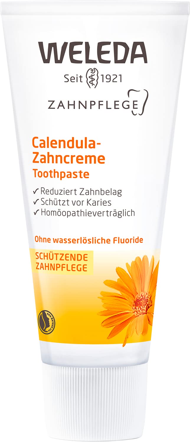 weleda-calendula-zahncreme-75-ml-fluoridfreie-vegane-naturkosmetik-zahnpasta-mit image 7