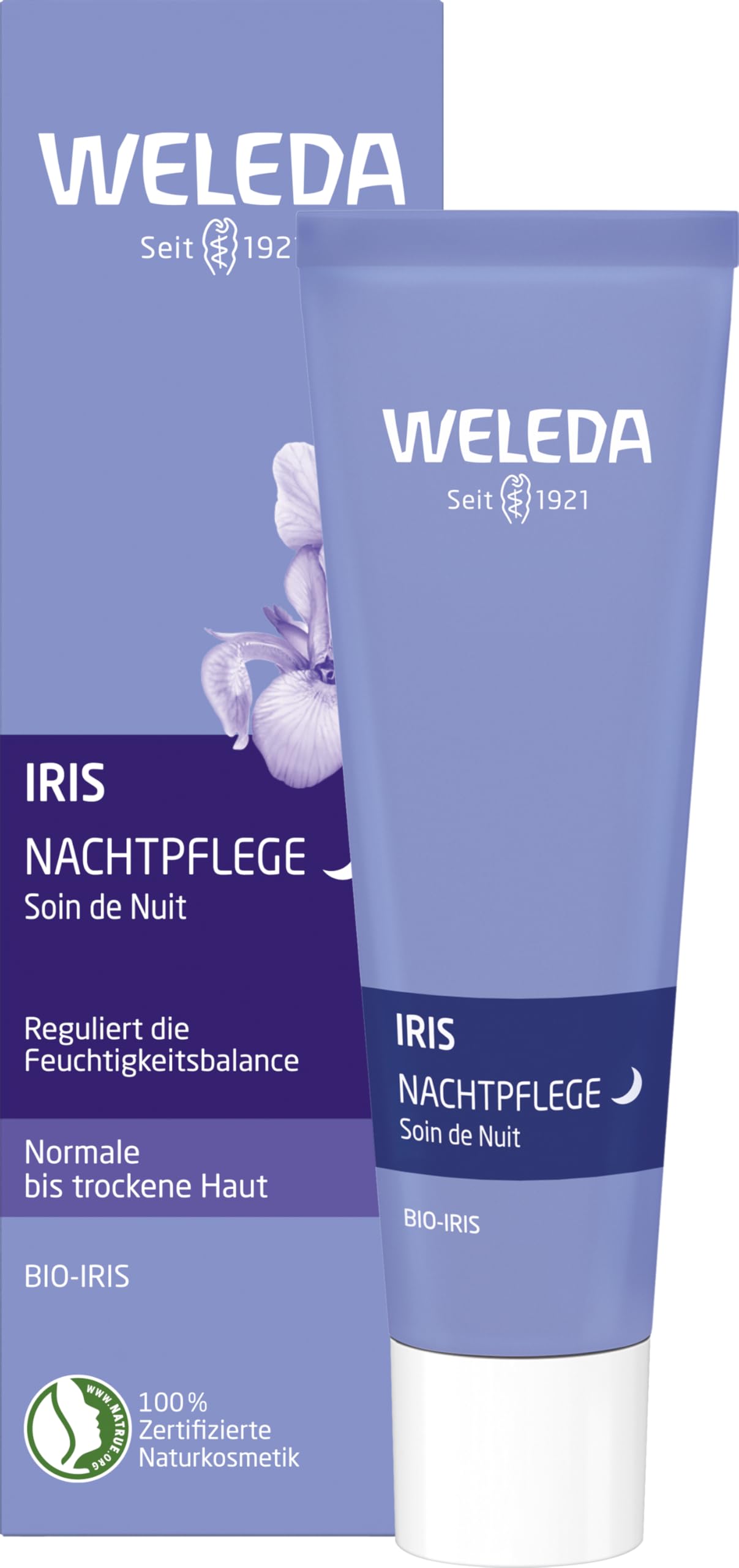 weleda-iris-ausgleichende-nachtpflege-reichhaltige-anti-falten-nachtcreme-zur-re image 1