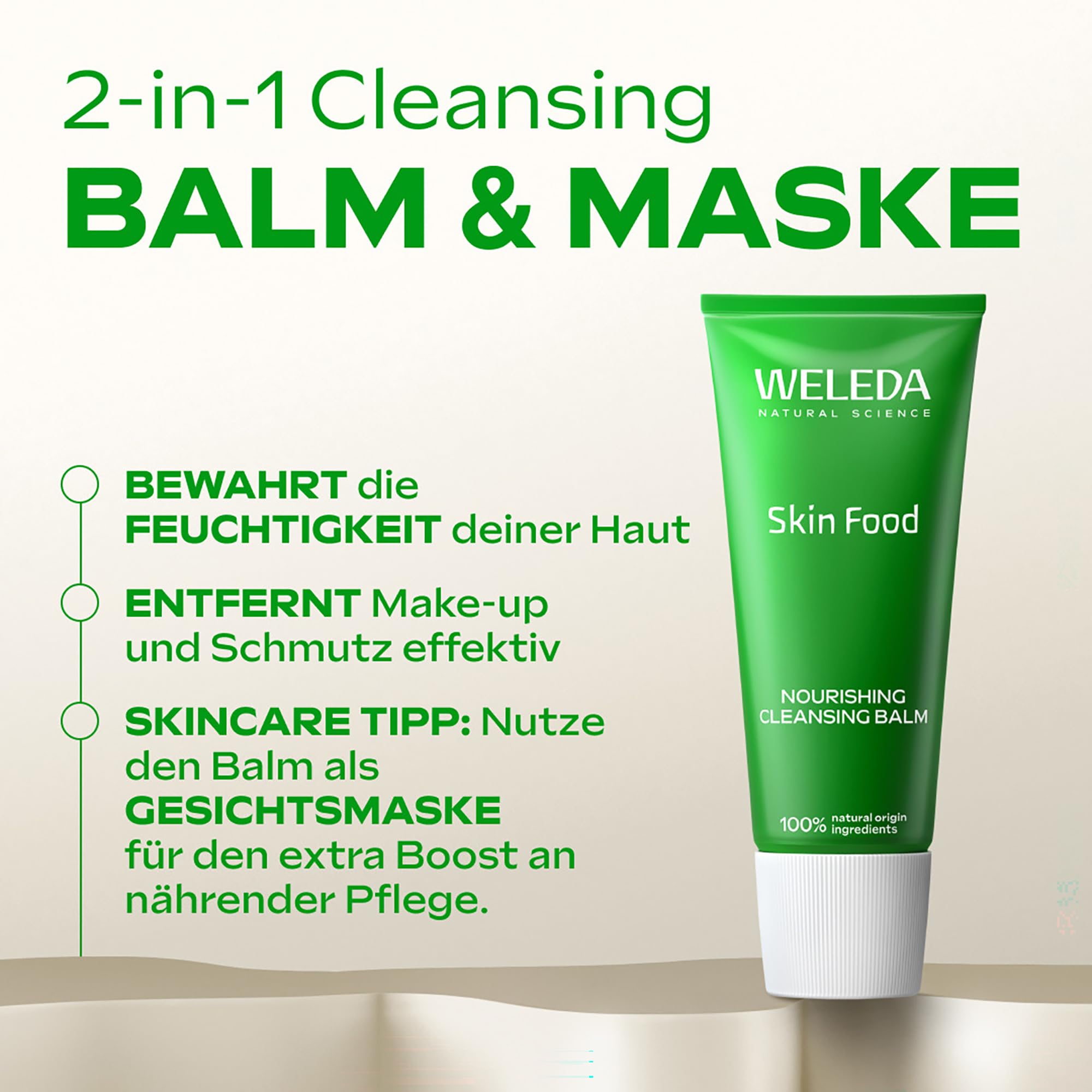 weleda-bio-skin-food-2in1-cleansing-balm-maske-75-ml-veganer-reinigungsbalsam-ge image 2
