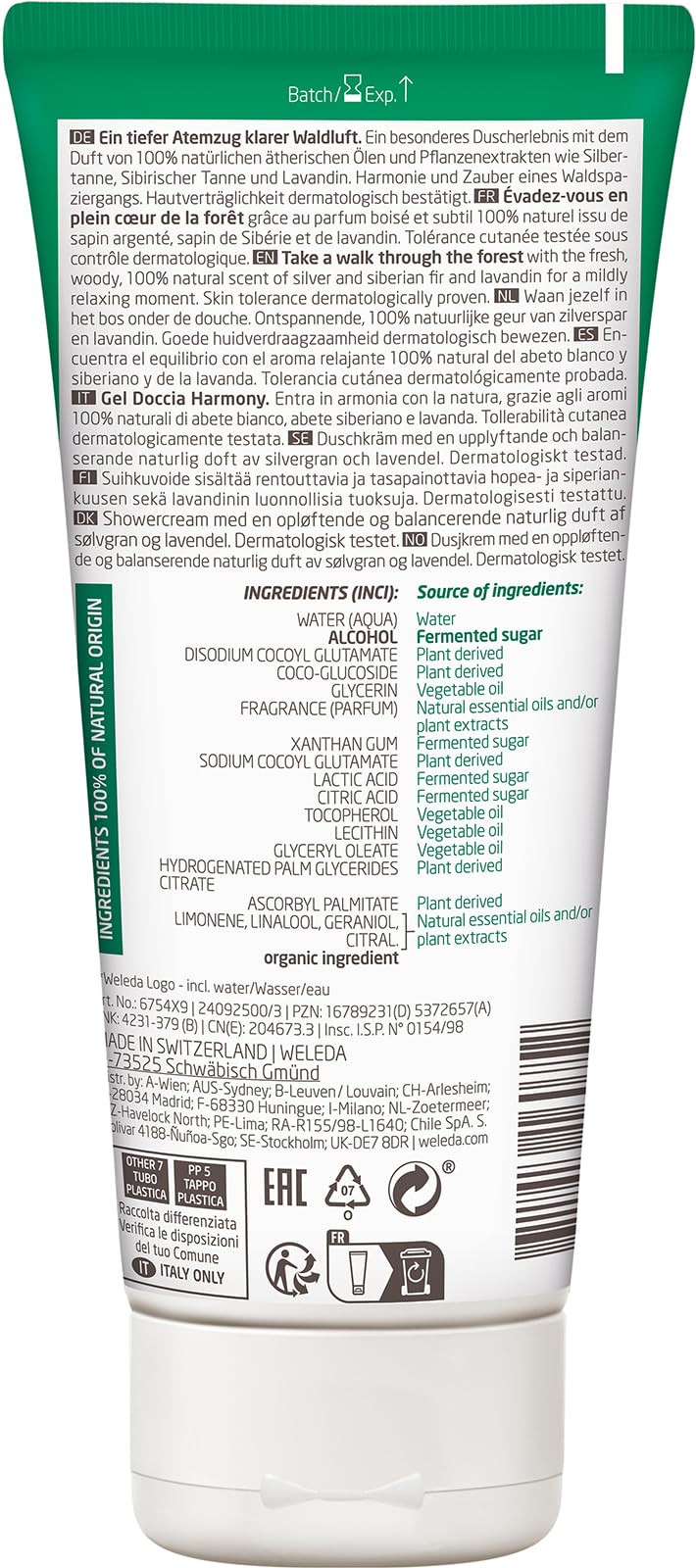 weleda-bio-aroma-shower-harmony-duschgel-200-ml-vegane-naturkosmetik-dusche-mit- image 2