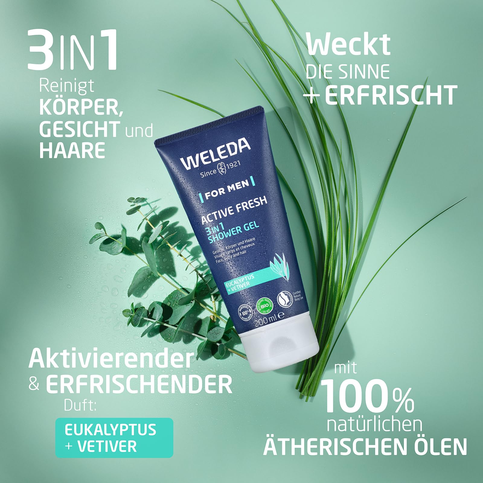 weleda-bio-geschenk-set-men-pflegeset-mit-for-men-active-fresh-3in1-duschgel-m-n image 3