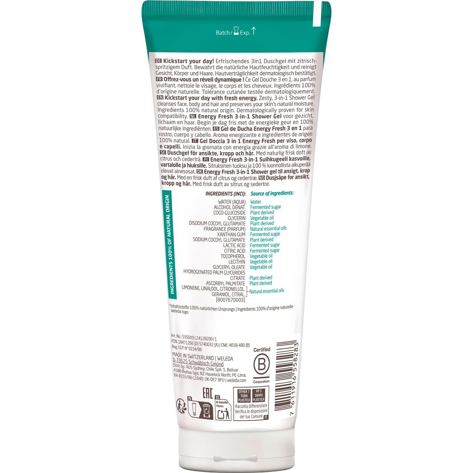 weleda-bio-for-men-3in1-duschgel-shampoo-energy-fresh-200-ml-vegane-m-nner-pfleg image 4