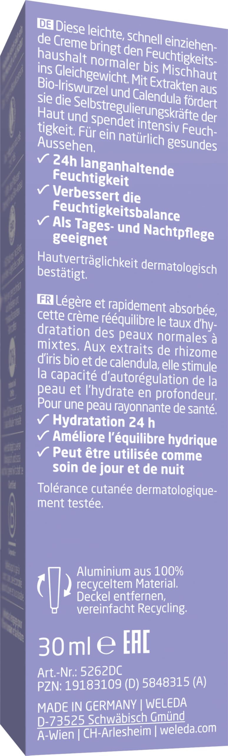 weleda-bio-iris-ausgleichende-feuchtigkeitspflege-30-ml-regulierende-tages-nacht image 2