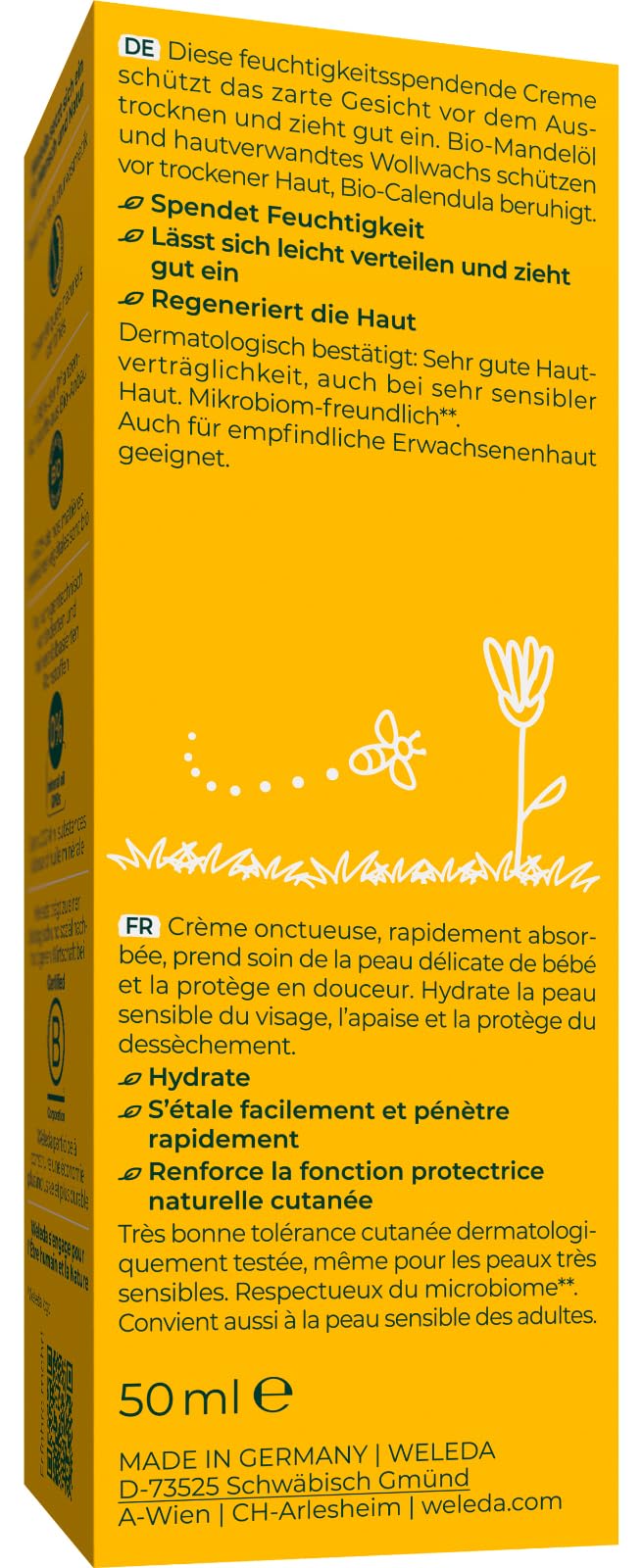 weleda-bio-baby-calendula-gesichtscreme-50ml-naturkosmetik-feuchtigkeitscreme-mi image 2