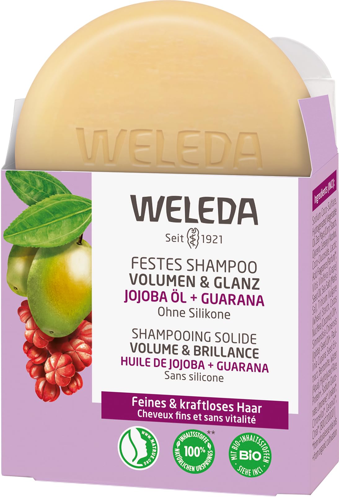 weleda-bio-festes-shampoo-volumen-glanz-50-g-silikonfreie-haarseife-mit-jojoba-l image 2