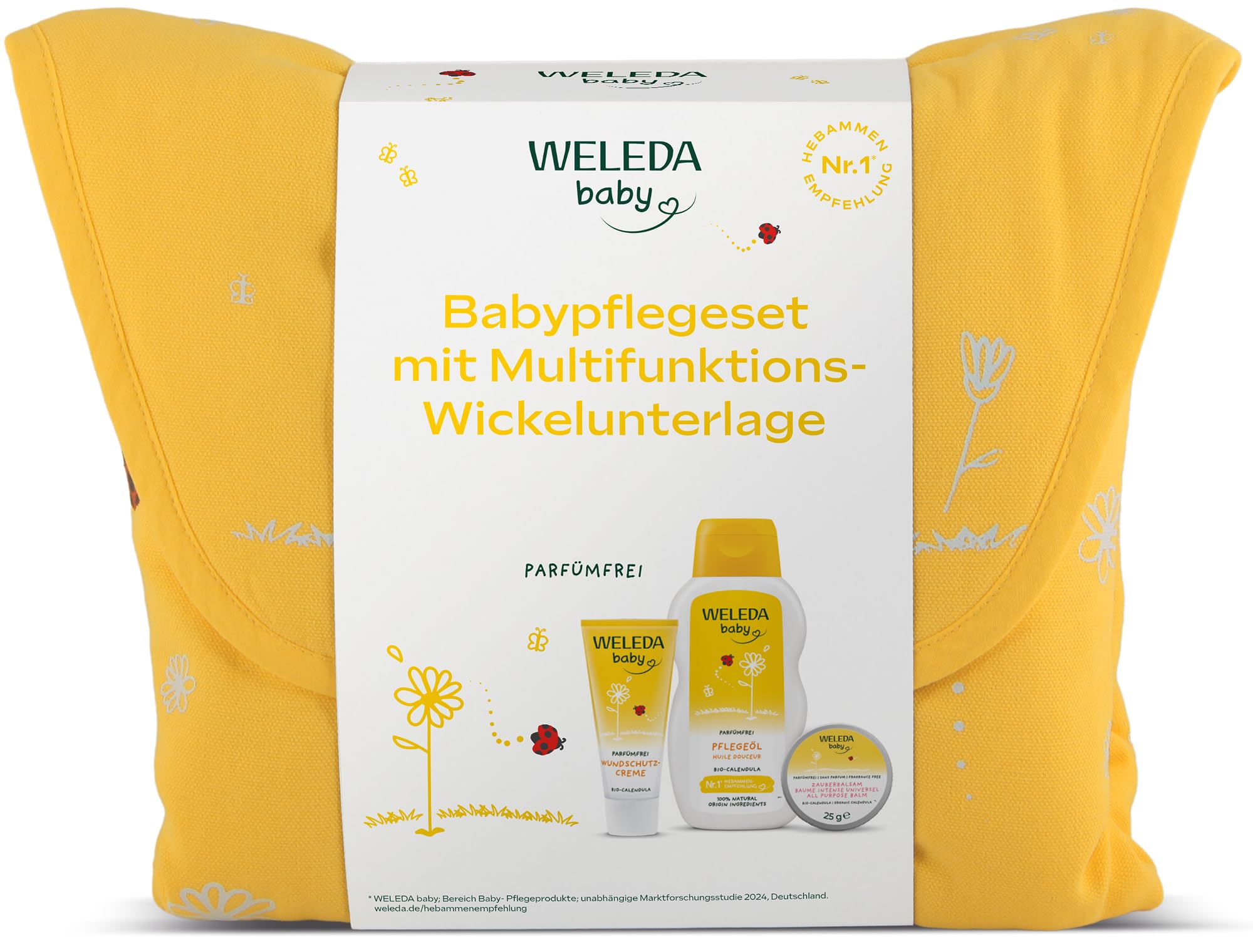 weleda-bio-baby-geschenk-set-babypflege-naturkosmetik-set-mit-wickeltasche-calen image 1