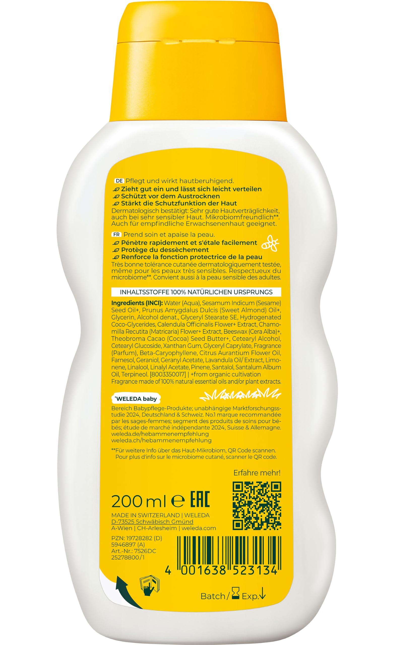 weleda-bio-baby-calendula-pflegemilch-200-ml-milde-baby-bodylotion-mit-mandel-l- image 6