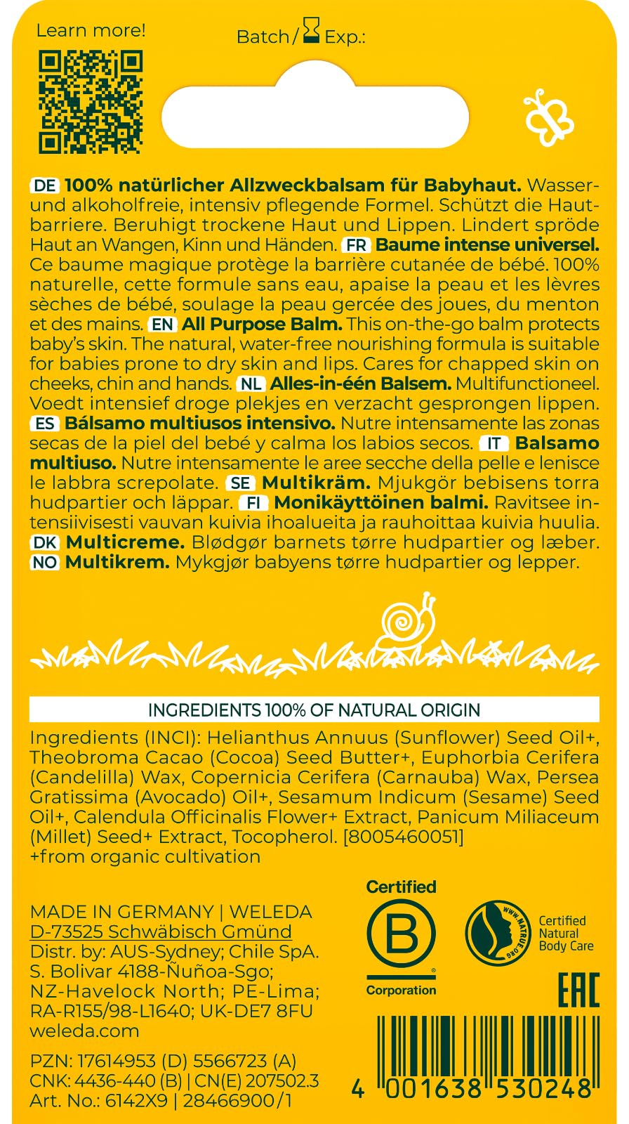 weleda-bio-baby-calendula-zauberbalsam-25g-wasserfreier-allzweckbalsam-f-r-gesic image 2