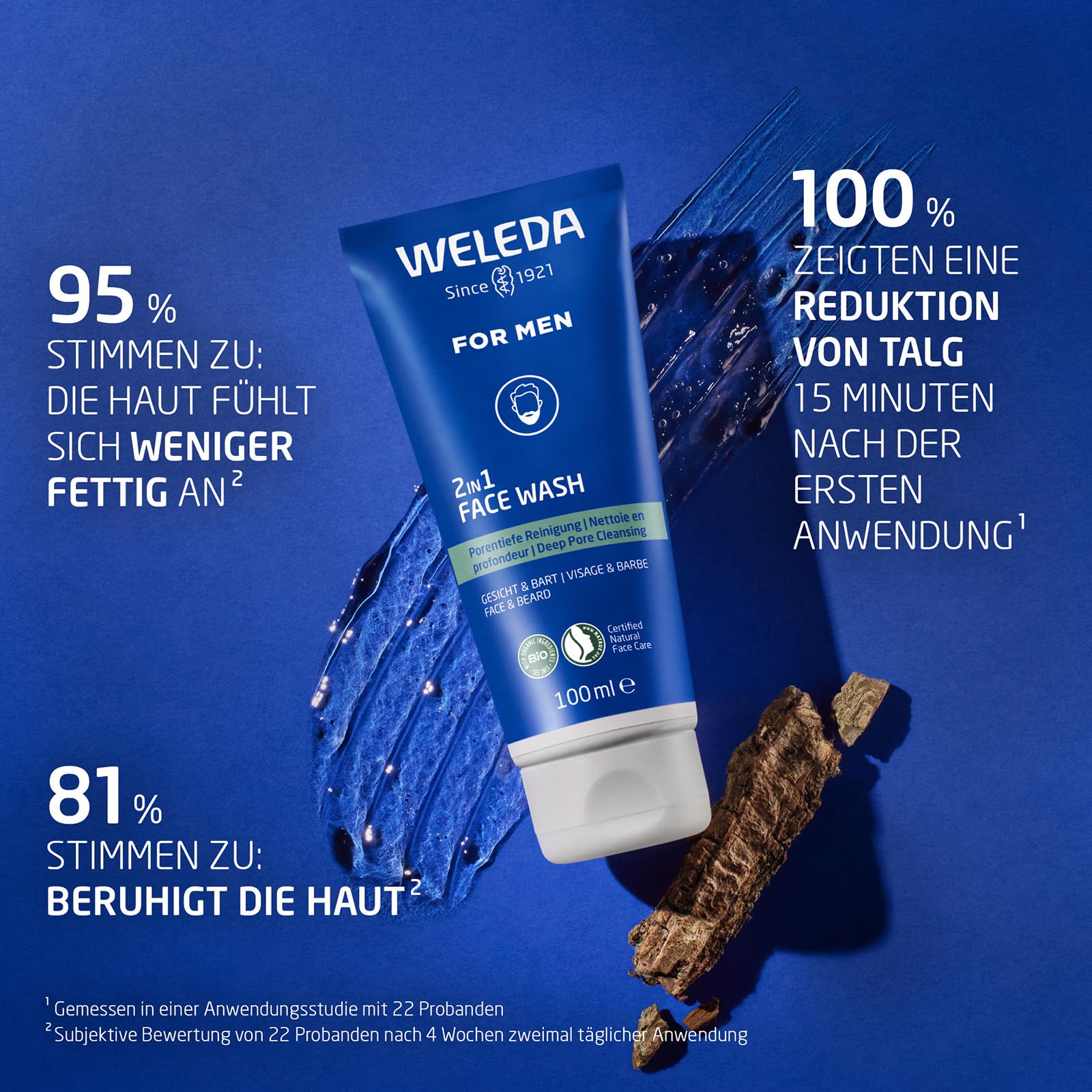 weleda-bio-for-men-2in1-face-wash-100-ml-vegane-gesichtsreinigung-bartpflege-was image 2